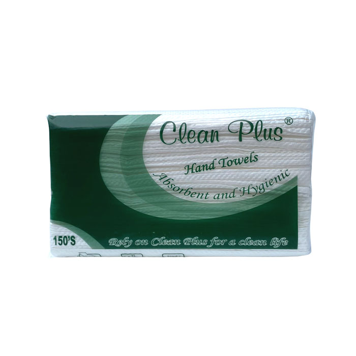 Hand Towel Clean Plus Hijau 150 Sheet (Lebih Tebal)