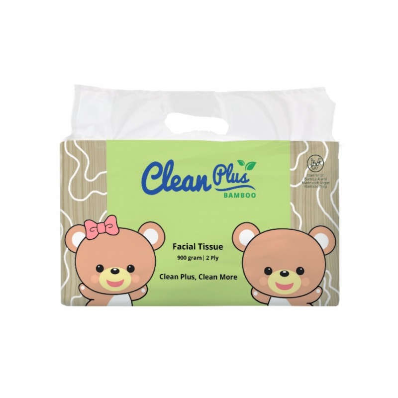 Clean Plus Bamboo Facial Tissue 900 Gram